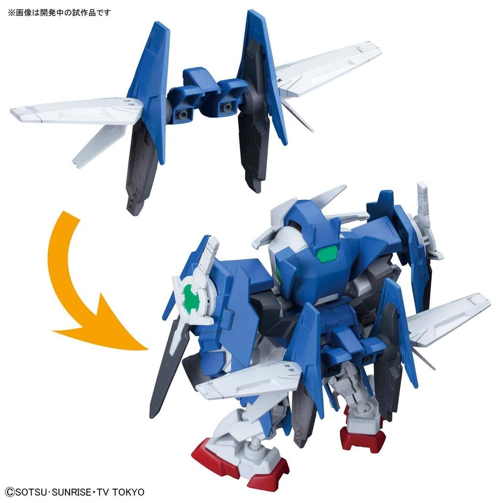 SD Gundam Cross Silhouette Гандам 00 Дайвер Эйс Пластиковая модель в разобранном виде Предварительно окрашенная