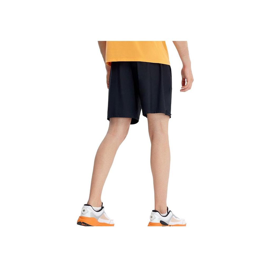 Fila SS23 Принт логотипа бренда Прямые штанины Высокая эластичность Средняя посадка Облегающие Минималистичные Повседневные шорты Мужские шорты Насыщенный черный A11M321617FBK