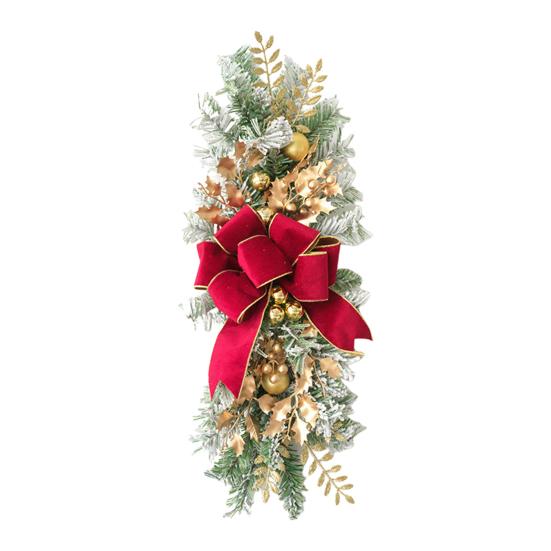 Рождественская лесенка гирлянда каплевидная отделка рождественская лестница гирлянда венок с искусственным бантом