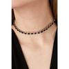 Women's Viva Model Zircon Stone Black Single Row Evening Dress Daily Collar Choker Daily Choker Necklace