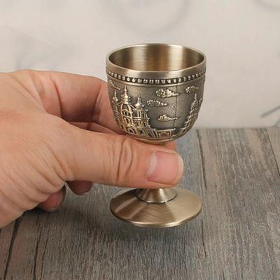 Креативный легко чистящийся узор с резьбой против царапин, нежный металлический бар в стиле ретро, ​​чашка для вина, принадлежности для паба, ретро кубок