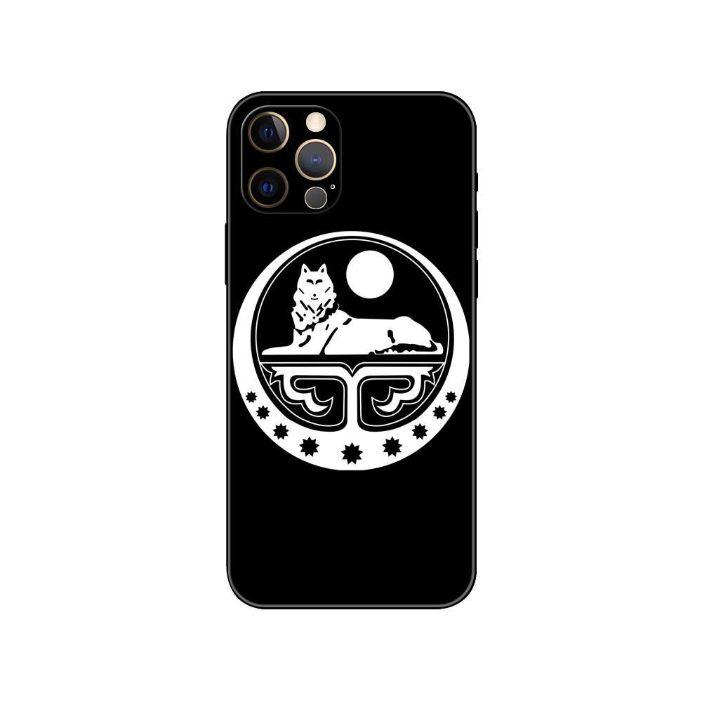 Chechen Coat Of Arms Phone Case for Iphone 5 5s 2020se 6 6s 7 8 Plus X 10 XR XS 11 12 13 Mini Pro MAX Black Tpu Back Cover