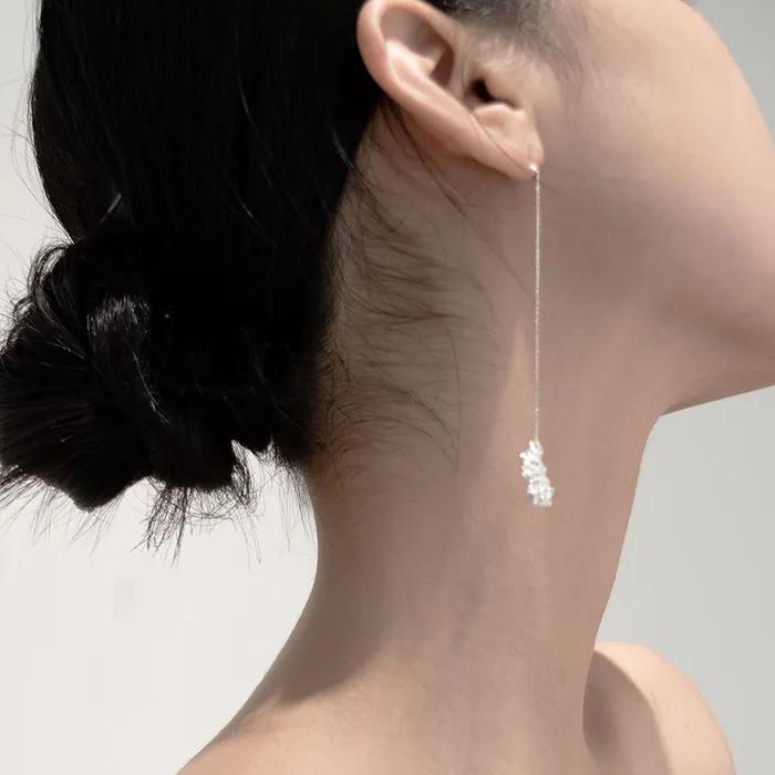 White drop earring_Silver 925