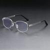 Advanced sense plain artifact glasses wind oval Taizhou high quality men's and women's personalized half-frame glasses myopia