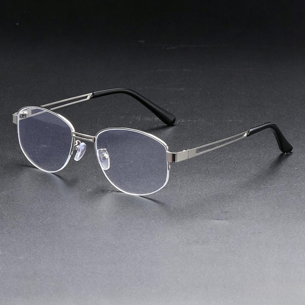 Advanced sense plain artifact glasses wind oval Taizhou high quality men's and women's personalized half-frame glasses myopia