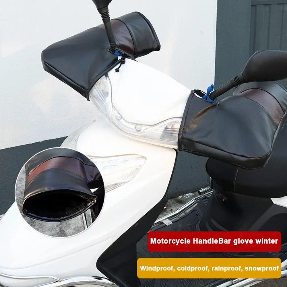 Мотоциклетные муфты на руль, водостойкие мотоциклетные скутеры, толстые теплые муфты с ручкой, непромокаемые зимние теплые велосипедные перчатки