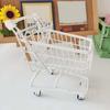 Model Mini Storage Basket Hollow Desktop Stationery Holder Portable Toy Trolley Container  Office