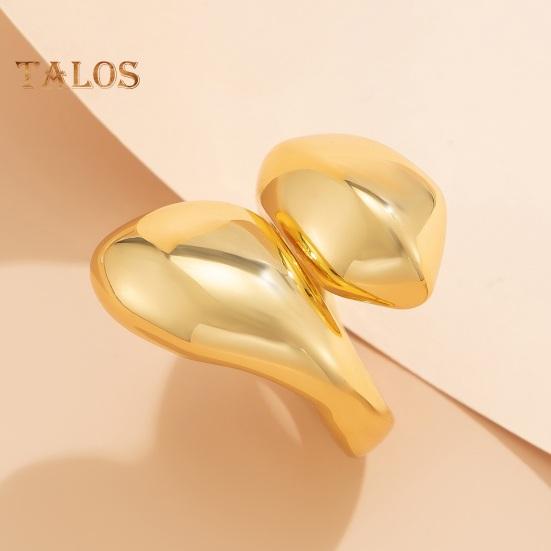 Женское кольцо в стиле хип-хоп, крупное, нестандартное, глянцевое, витое кольцо, каплевидное, сплавное, плиссированное кольцо, модные аксессуары