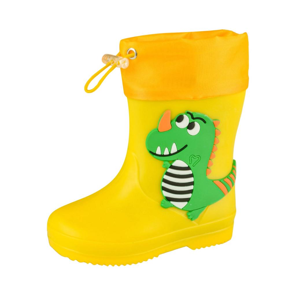 Сапоги, детские непромокаемые резиновые сапоги половинной высоты на подкладке, дождевые ботинки с завязками, нескользящие дождевые сапоги с героями мультфильмов, легкие уличные сапоги