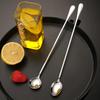 Длинная ручка ложка для размешивания кофе столовая посуда из нержавеющей стали ложка для размешивания молока ложка для мороженого барменские принадлежности