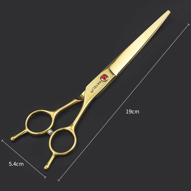 7.0 inch Professional Pet Grooming Scissors Fishbone Teeth Straight/Curved Thinning Scissor for Dogs Pet Groomer Tools Products