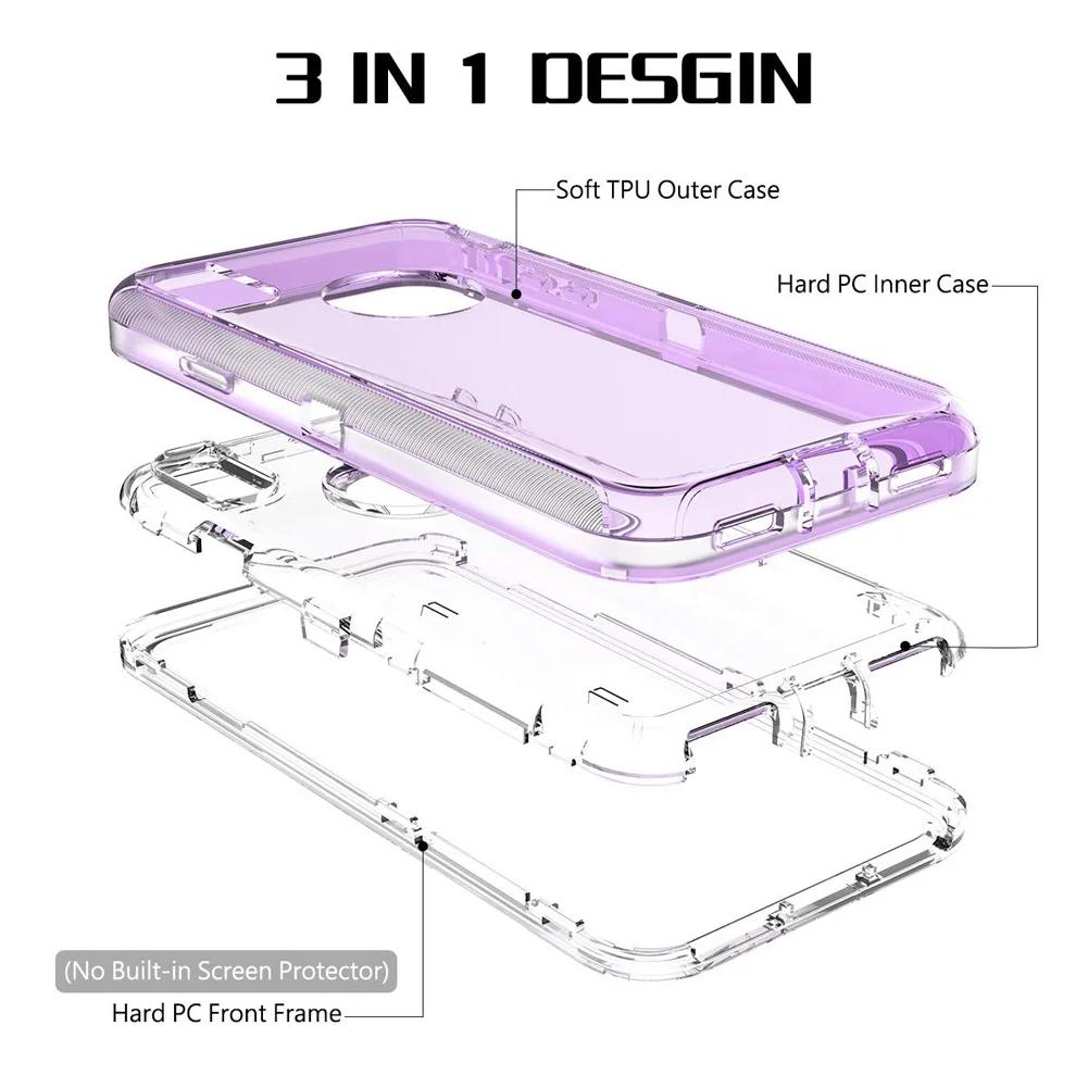 3в1 прочный жесткий чехол Otter Box для iPhone16 Pro Max 15 14 13 11 X XR XSMAX SE 6 7 8Plus прозрачный противоударный защитный чехол с подушкой безопасности