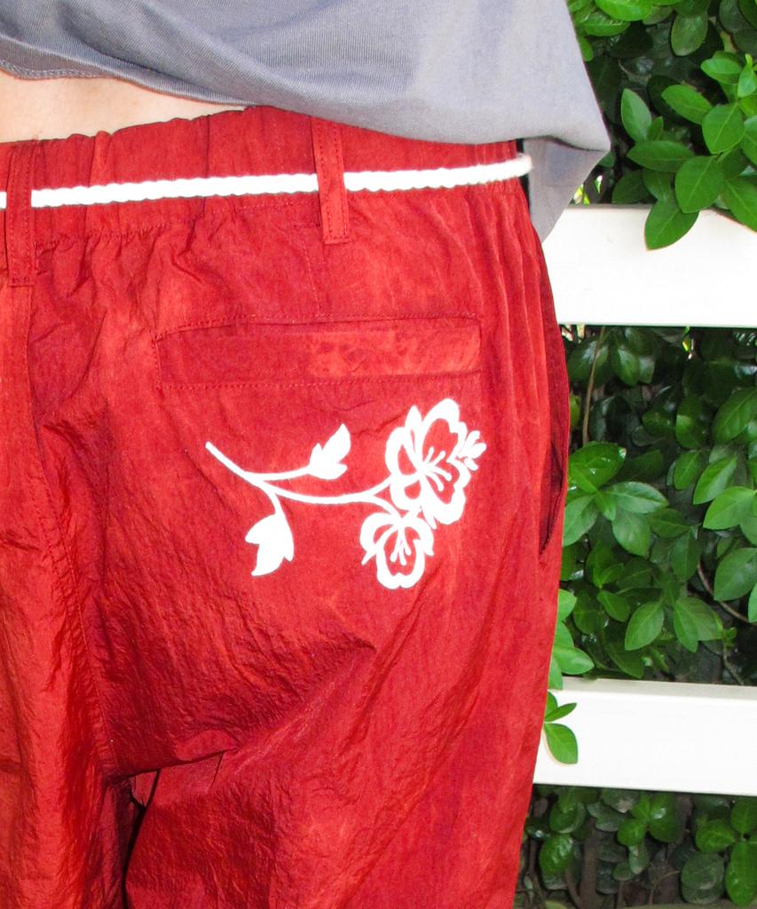 CENTAUR.KR Tie-Dye Nylon Banding Pants_Red