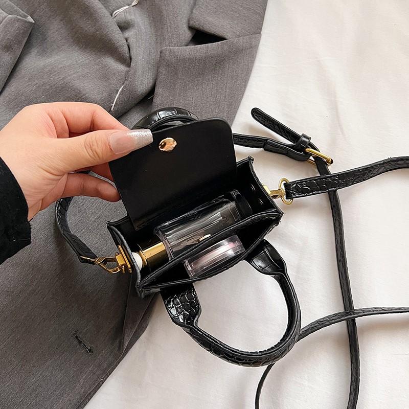 Мини-сумки через плечо для женщин из искусственной кожи с узором «камень» Маленькие сумки через плечо Дорожные сумки