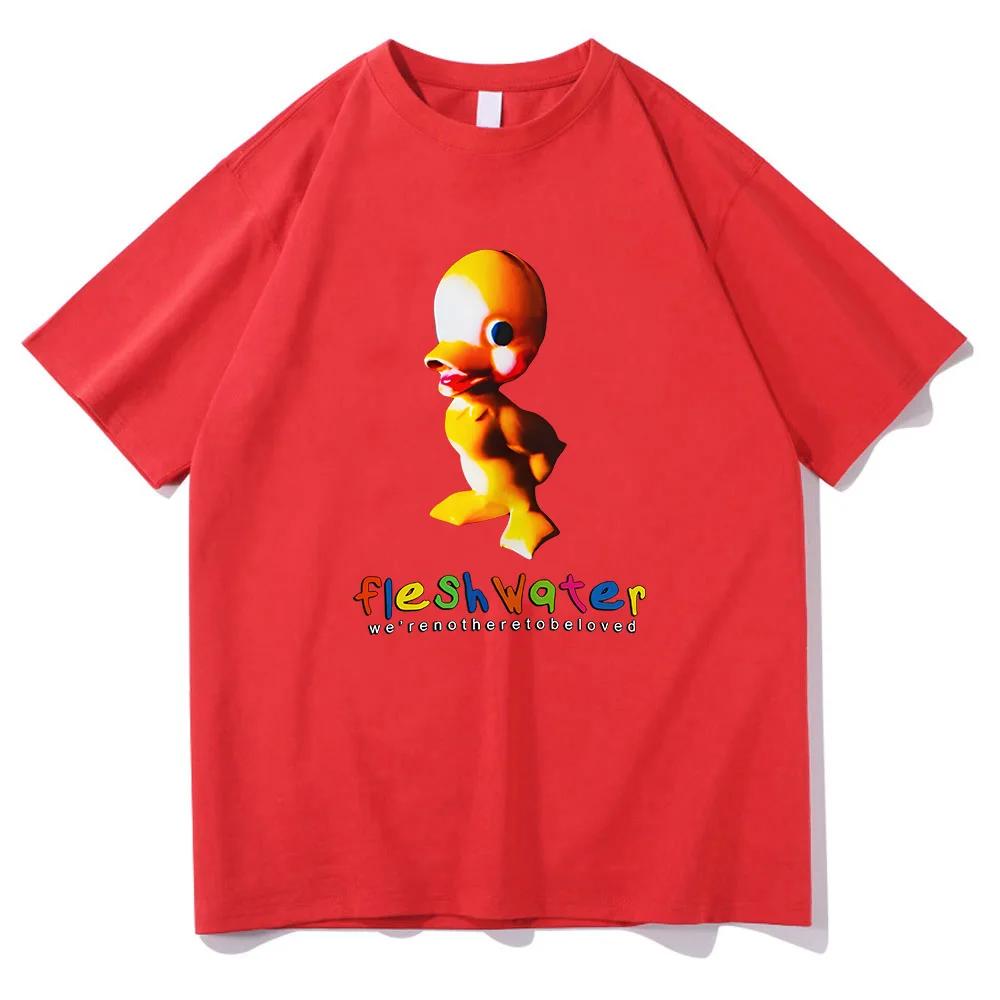 Футболки Rock Band Смешной принт с уткой Футболка Женская Гранж Мода Футболки Топ