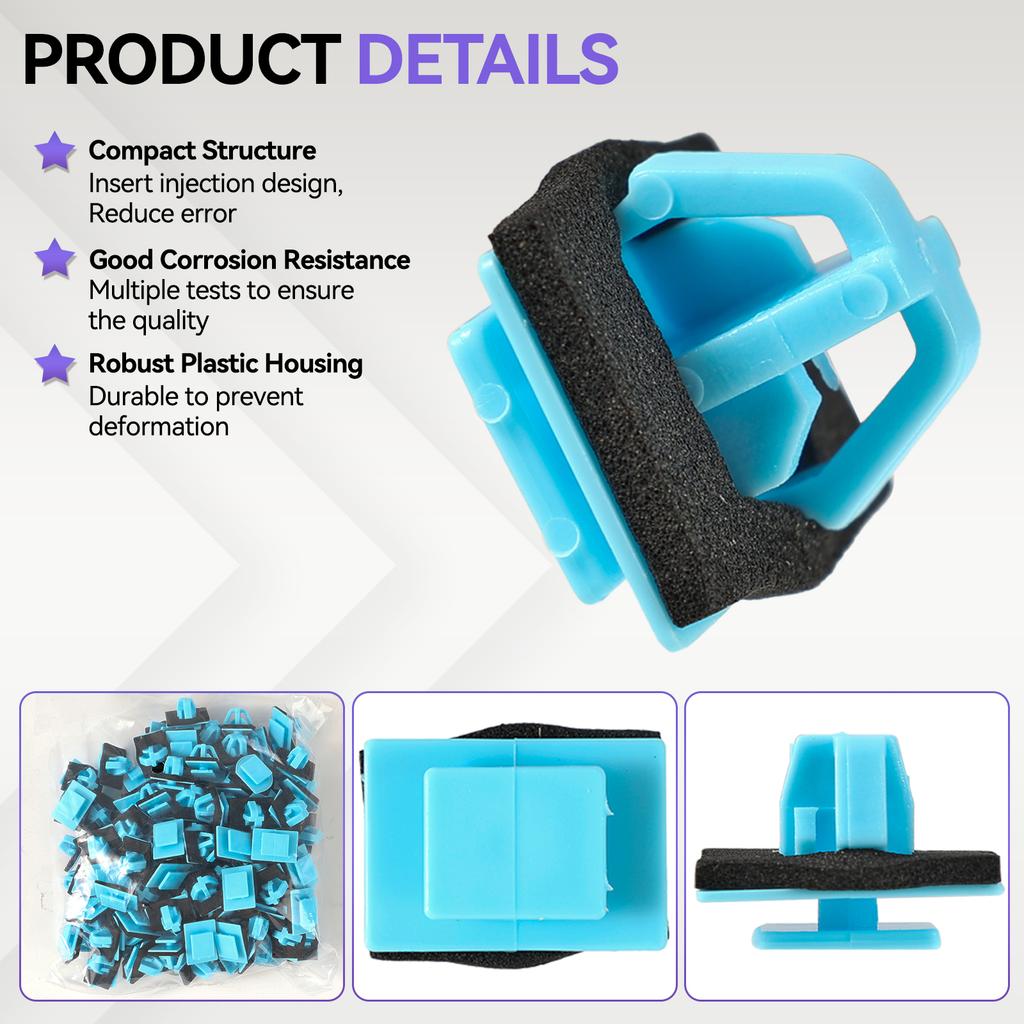 100 шт. Фиксатор молдинга боковой накладки, клипсы отделки двери, крепеж, подходит для Hyundai Santa Fe Kia Sportage 877561F000 87756-1F000