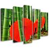 Five Piece Picture Canvas Print Japan Bamboo Umbrellas