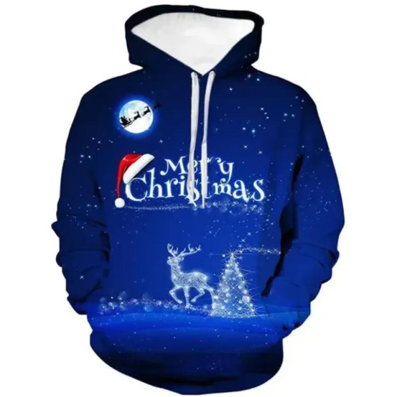 Толстовки мужские модные осенние и зимние рождественские свитера с 3D принтом оверсайз с капюшоном унисекс для мужчин и женщин забавный пуловер в стиле Харадзюку
