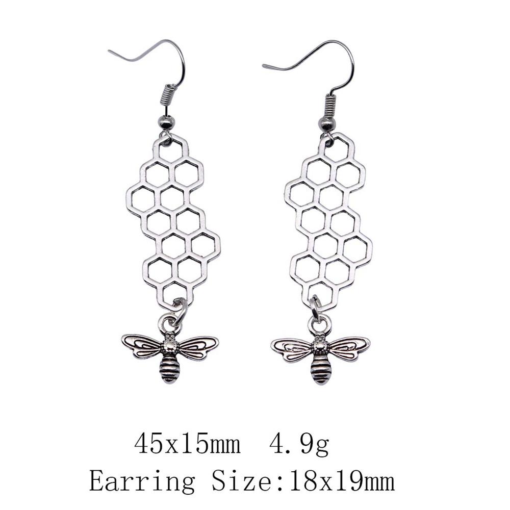 Подарки для женщин Серьги-клипсы в виде пчелиных сот, серьги-подвески и висячие серьги, женская одежда, милые серьги