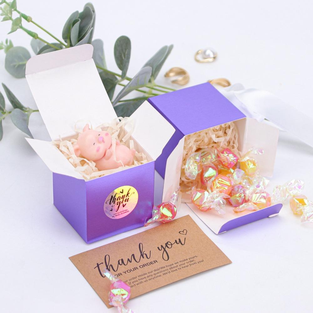 10 шт. складная подарочная упаковочная коробка 5x5x5 см косметическая коробка для образцов для декора свадебной вечеринки по случаю дня рождения