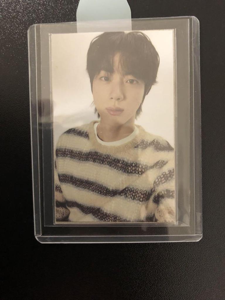 [Б/У] BTS JIN Торговая карточка Только Рубашка в клетку Аксессуары RUN SEOKJIN Корея