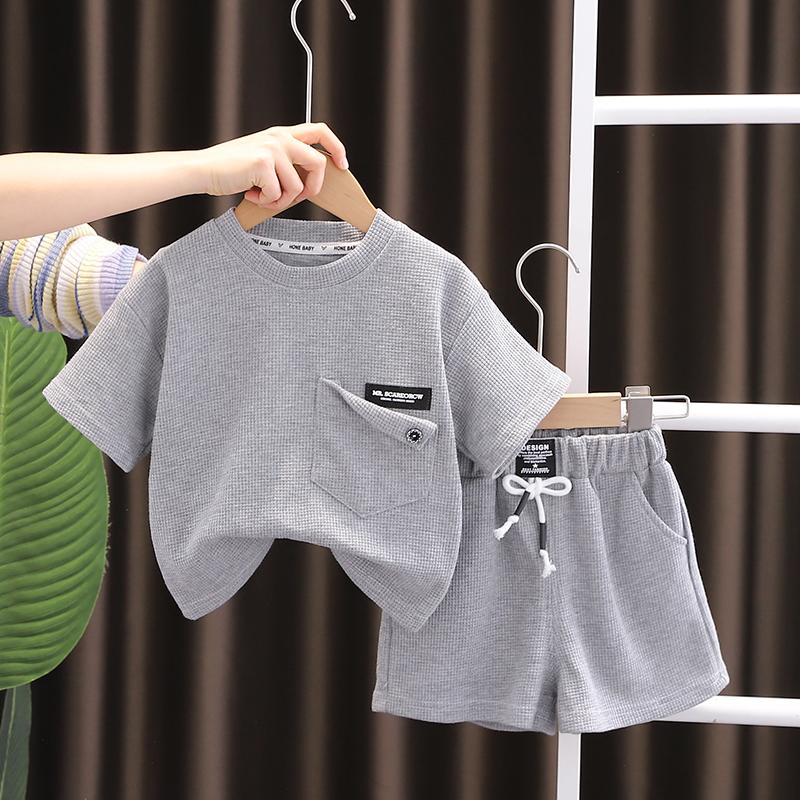 Summer Casual Cotton Soft Baby Boys' and Girls' Clothing Sets Casual Kids Short Sleevesuits Two-piece Set