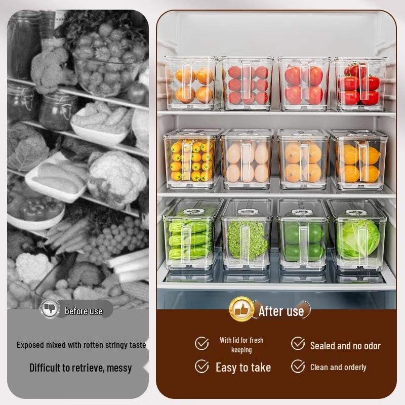Transparent Refrigerator Food Storage Containers