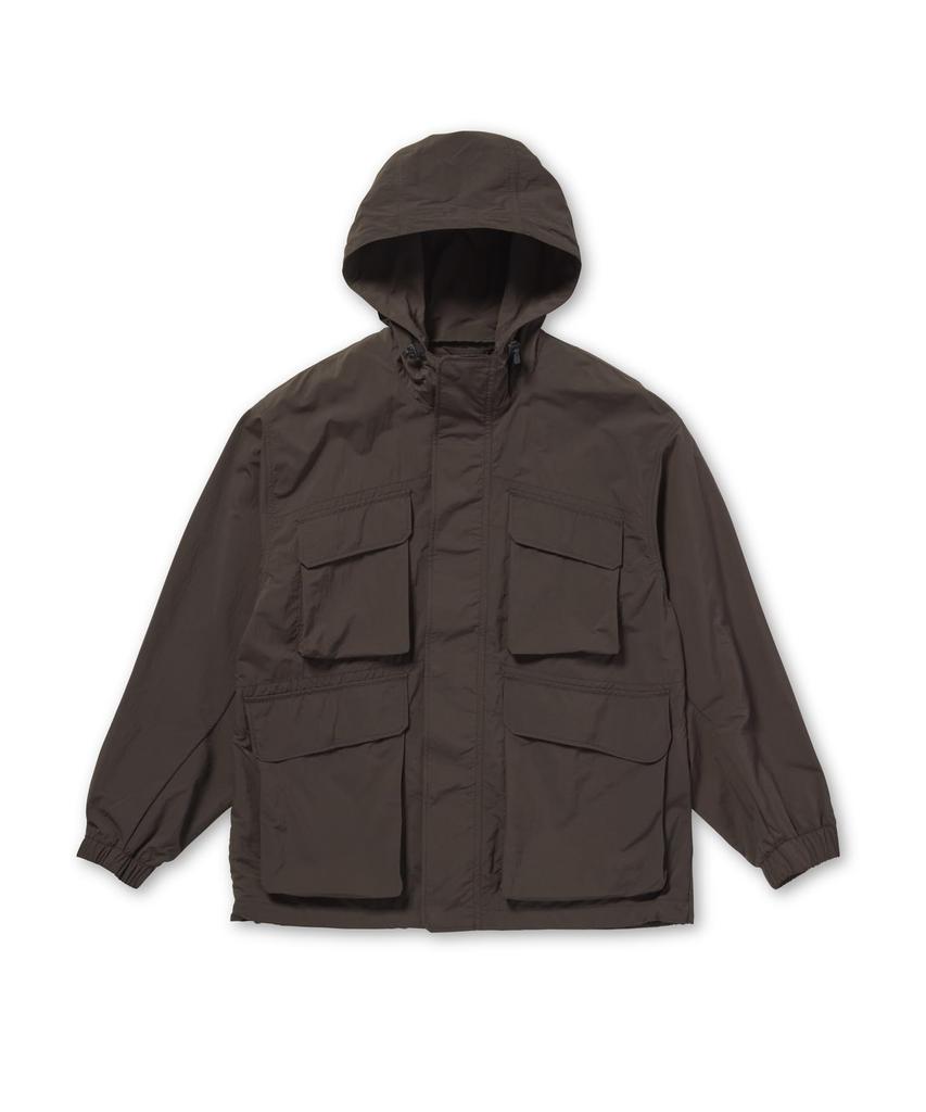Snow Peak Nylon Double Rip Jacket, DARK BROWN, M