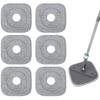 True&Tidy M16 Spin Mop Head: Dirt Separation, Rotating Fiber, Hand-Press Dry, Replacement Cloth