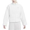 Nike Однотонная куртка-толстовка на молнии с воротником-стойкой, повседневная, свободная, из плотного флиса, женская, цвет Парусный белый FV4009-133
