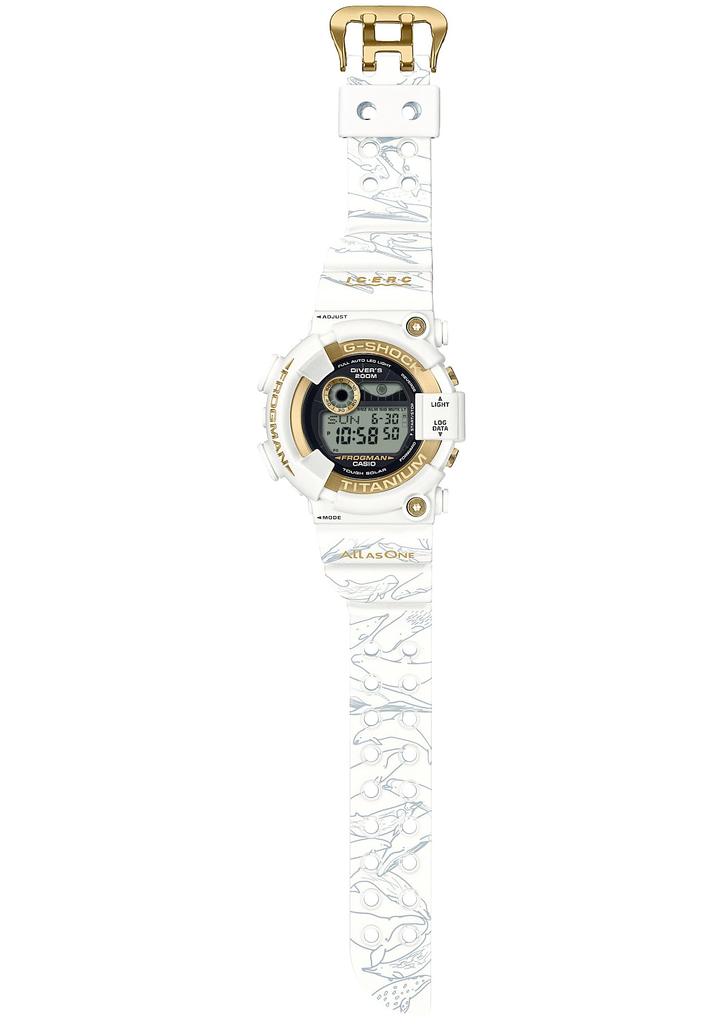 Watch FROGMAN Love Sea and The Earth ICERC Japan Collaboration Model Tough Solar Biomass Plastic White X Gold [Casio] G-Shock GW-8201K-7JR Men's