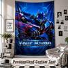 Wall Hanging Tapestry With Custom Name & Text, Transformers Decorative Tapestry For Bedroom