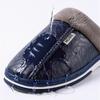 Men Women Waterproof PU Leather Winter Warm Plush Home Shoes House Slippers Indoor Anti-Skid