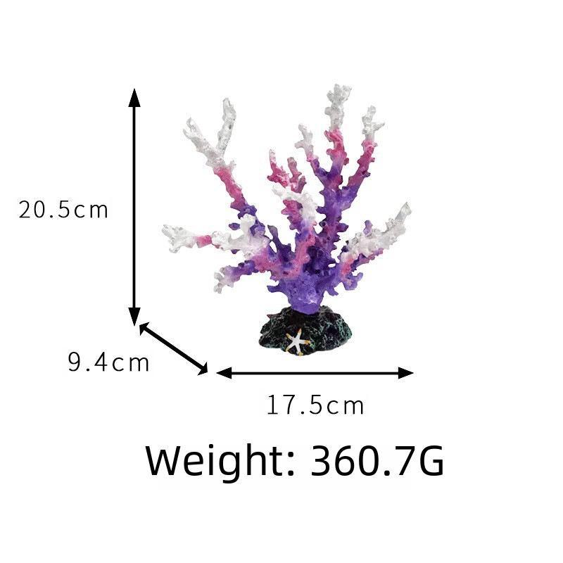 Colorful Resin Coral Aquarium Ornament for Sea Tank Landscaping