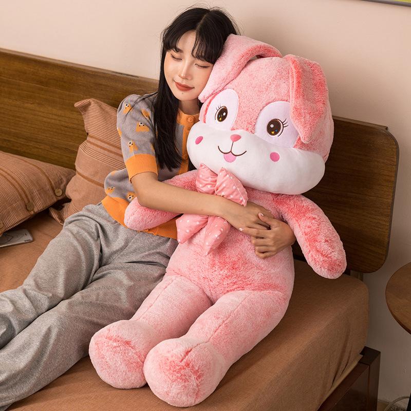 Мультяшная кукла длинноухий кролик, плюшевая игрушка, кукла маленький белый кролик, подушка для девочки, детская успокаивающая тряпичная кукла