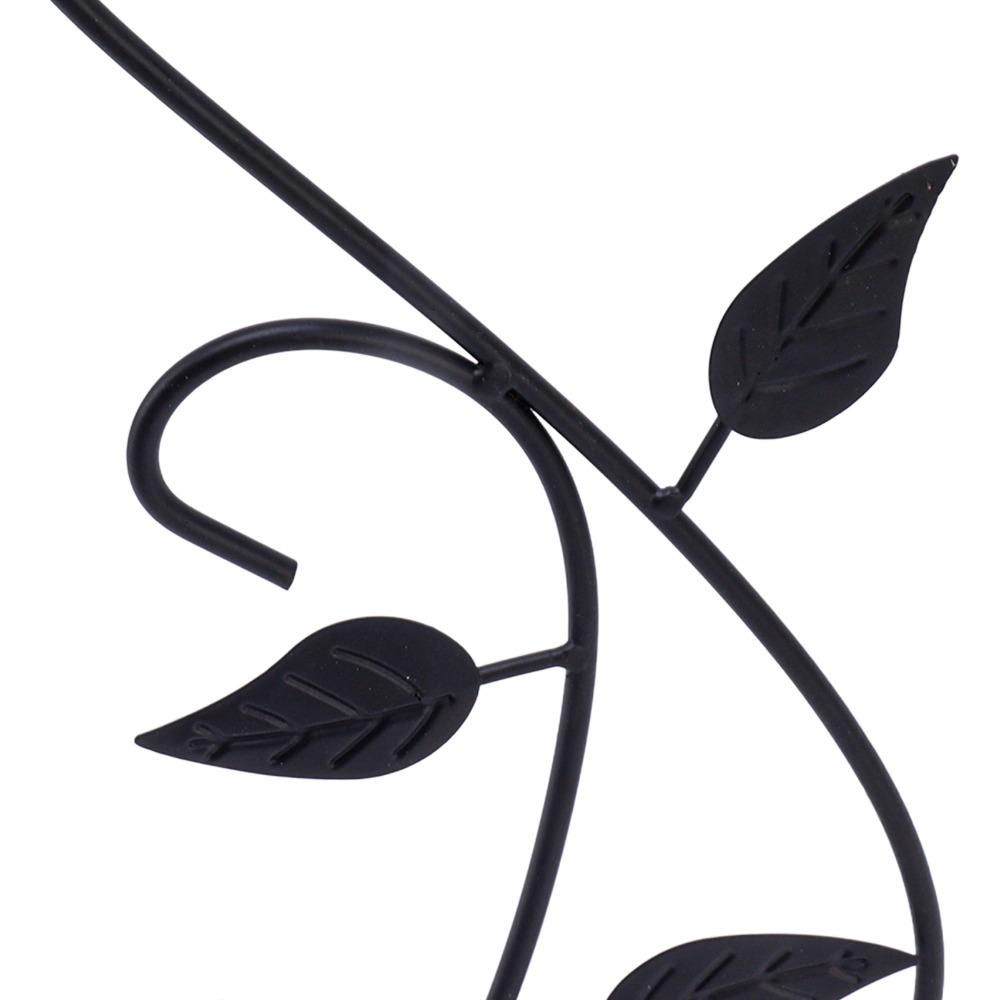 2pcs Black Wall Mount Plant Hook 11.97x8.46in Outdoor Plant Bracket Living Room