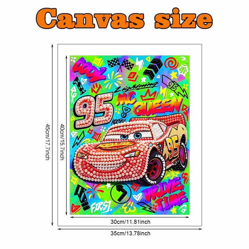 Disney Pearl Art Painting Cars Lightning McQueen Handmade diy5D Pearl Gem Painting Pictures Crafts Special Shape Home Wall Decoration