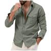 Дизайнерские весенне-летние мужские повседневные хлопковые льняные рубашки с длинным рукавом, свободные рубашки