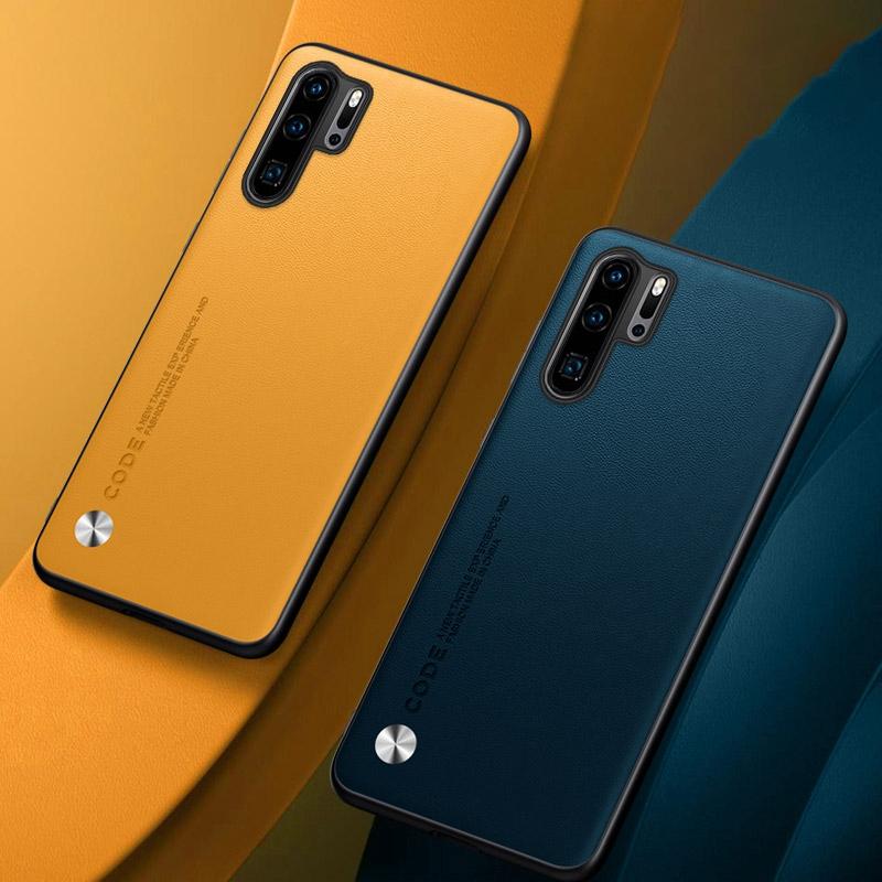 Роскошный чехол из искусственной кожи для Huawei P30 Pro, задняя крышка, матовый силиконовый чехол для телефона с полной защитой для Huawei P30 P30Pro Coque