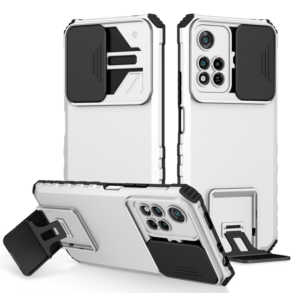 Shockproof Case For Redmi Note 10 4g 5g 10S 11SE 11Pro 4g 5g 12 Pro 4g 5g Slide Camera Lens Protection Stand Phone Cover
