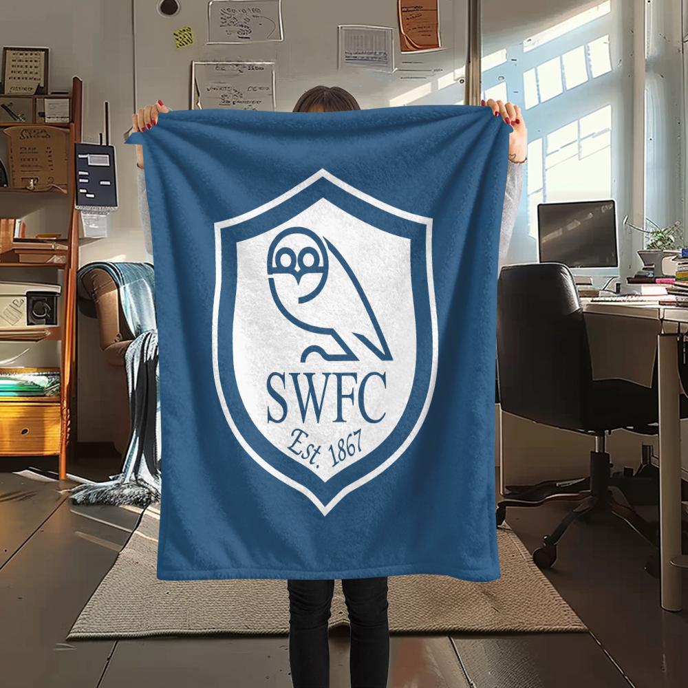 Sheffield Wednesday FC pattern Flannel Blanket, High quality Comfortable for All Seasons, Home Decor, Warmth and Comfort, Perfect for Gifts.