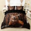 Комплект постельного белья из 3 предметов с изображением лесного животного и оленя, мягкий и удобный пододеяльник для спальни, гостевой комнаты
