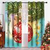 Рождественский декор для дома, солнцезащитные шторы, декор в виде рождественской елки, 2-панельные шторы для гостиной, спальни, оконные декорации