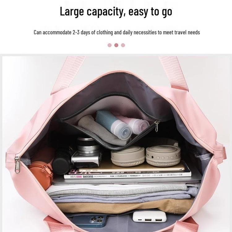 Expandable Water-Resistant Sports Bag with Wet/Dry Separation for Travel & Outdoor Activities