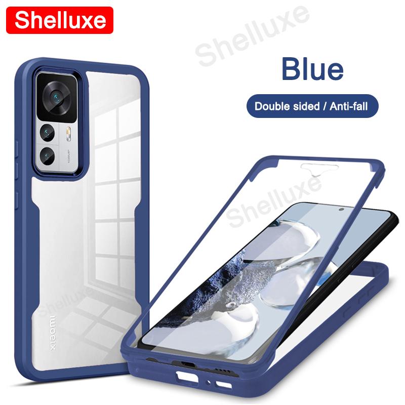 Mi12T 360 Полная защита корпуса Прозрачный чехол Shelluxe для Xiaomi Mi 12 12X 12T Pro для Xiomi Mi12 Lite Силиконовая двусторонняя крышка