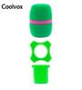 Coolvox 1Set Microphone Foam Windscreen and Wireless Microphone KTV Silicon Anti-Roll Device Ring Universal Square Non-Slip Circle for BBS MIC
