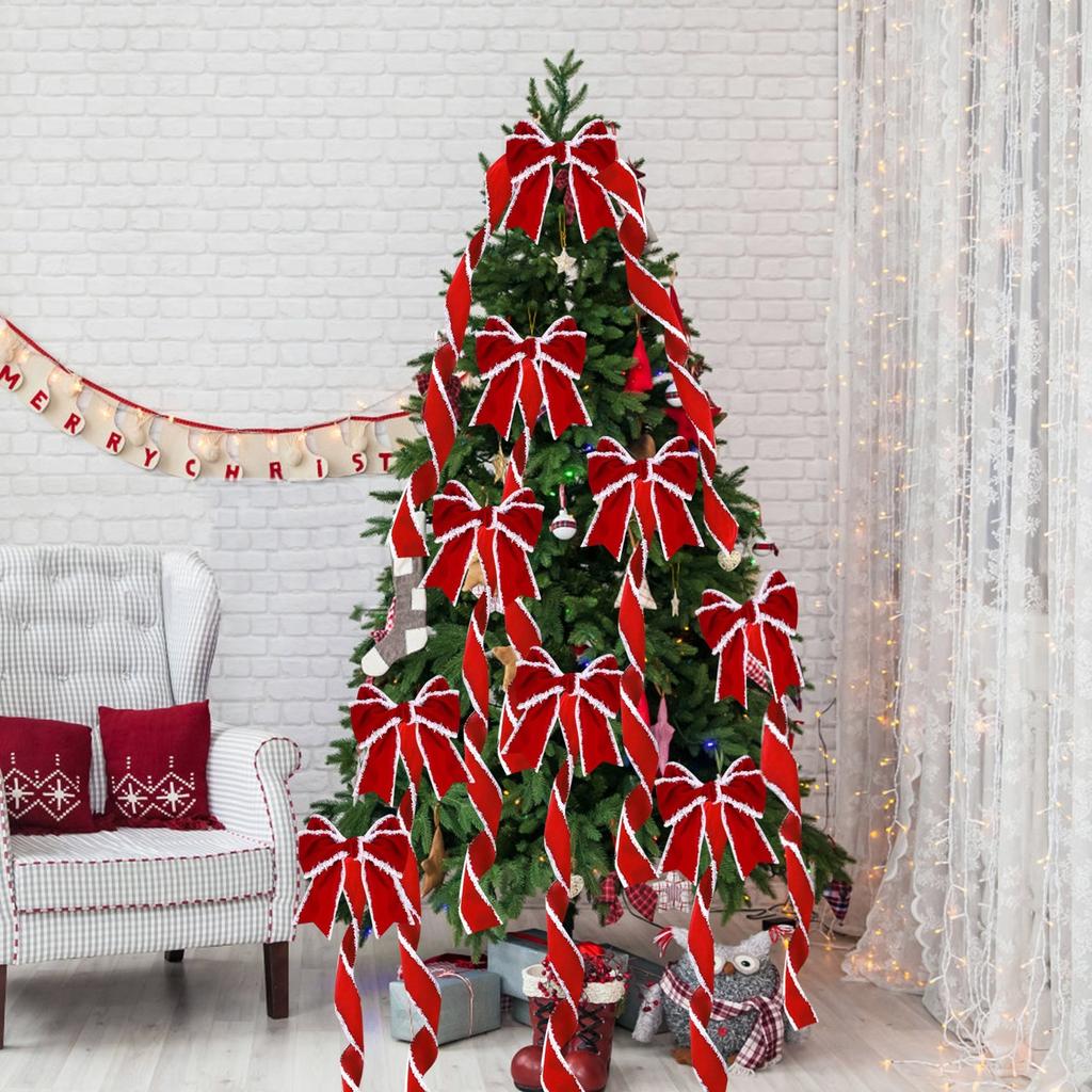 6.3 см Рождественское украшение своими руками Лента Ткань Ремесло Бархатная Лента-Бант