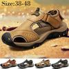 Men's Sandals Leather Men's Beach Roman Sandals Men's Casual Shoes Flip-flops Men's Sports Beach Shoes
