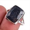 Natural Blue Sunstone Gemstone 925 Solid Sterling Silver Jewelry Ring S.8.5 n4T10