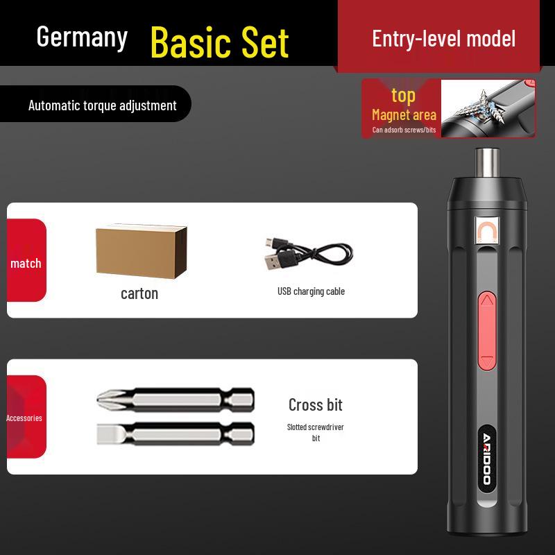 Немецкий аккумуляторный ручной автоматический электрический набор отверток - Маленький бытовой инструмент с литиевой батареей